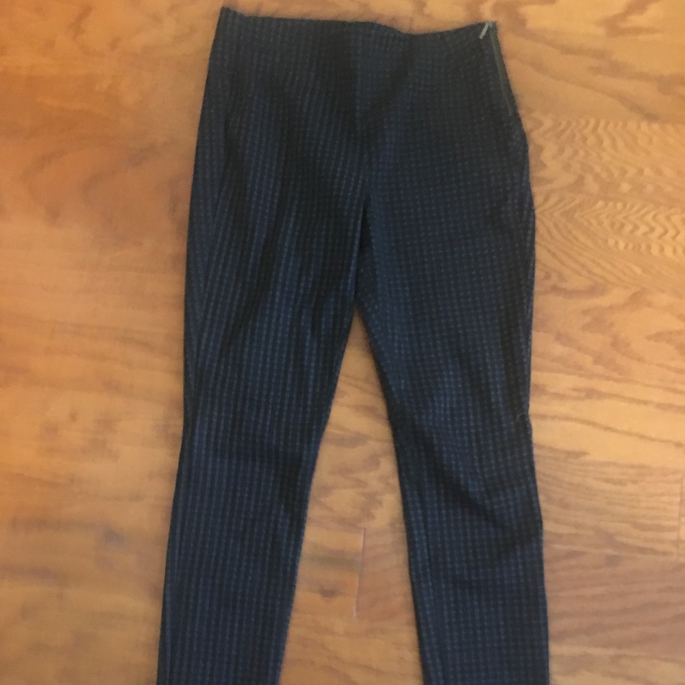 Design Lab Checkered High-Waisted Ankle Pants